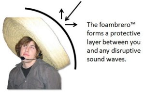 The fast E-Learning weblog - foambrero to diffuse sound waves behind you